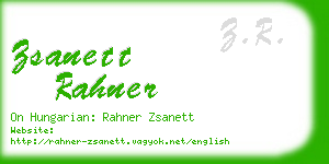zsanett rahner business card